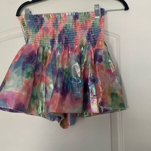 QOS tie dye swing shorts